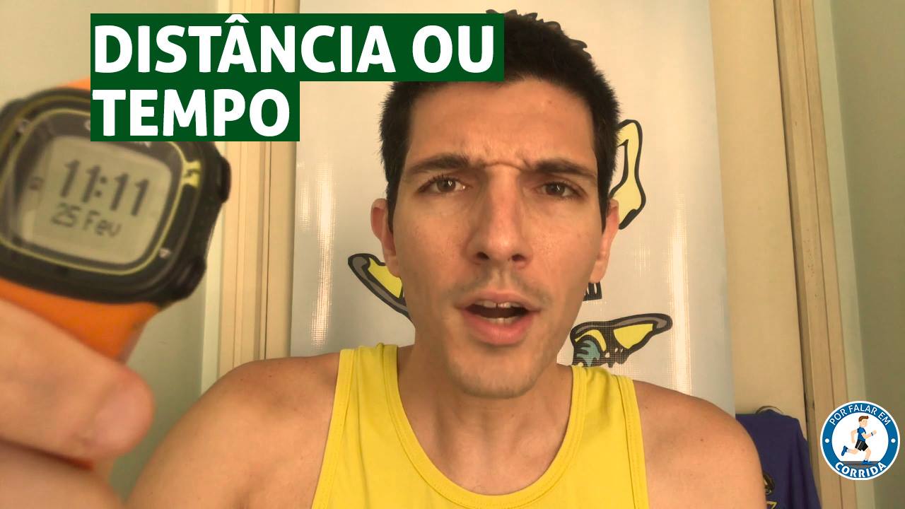 correr por tempo ou distância